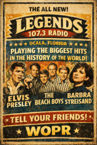 Legends 107.3 Ocala. Playing the biggest hits in the history of the world from 1955 through 1979